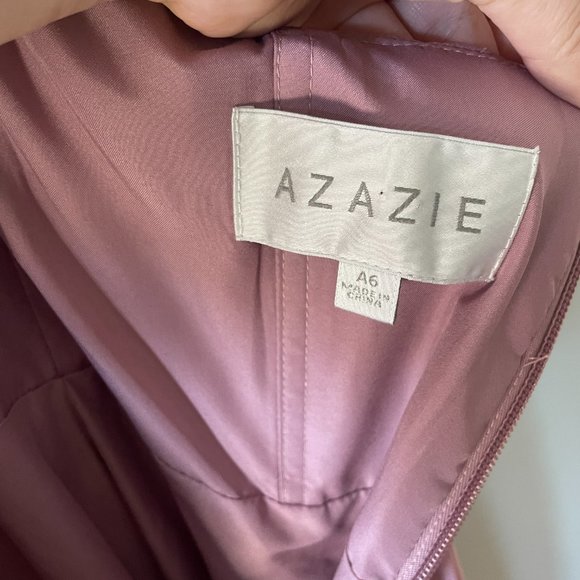 Azazie Veronica Vintage Mauve Size 6 Bridesmaid Dress - Picture 3 of 3